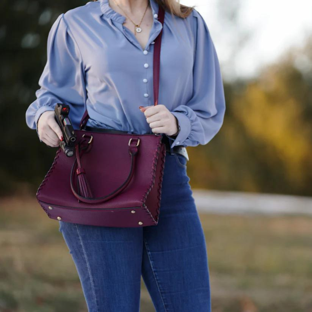 Jessie & James Lioness Concealed Carry Satchel Bag With Tassel - Tactical Guardian
