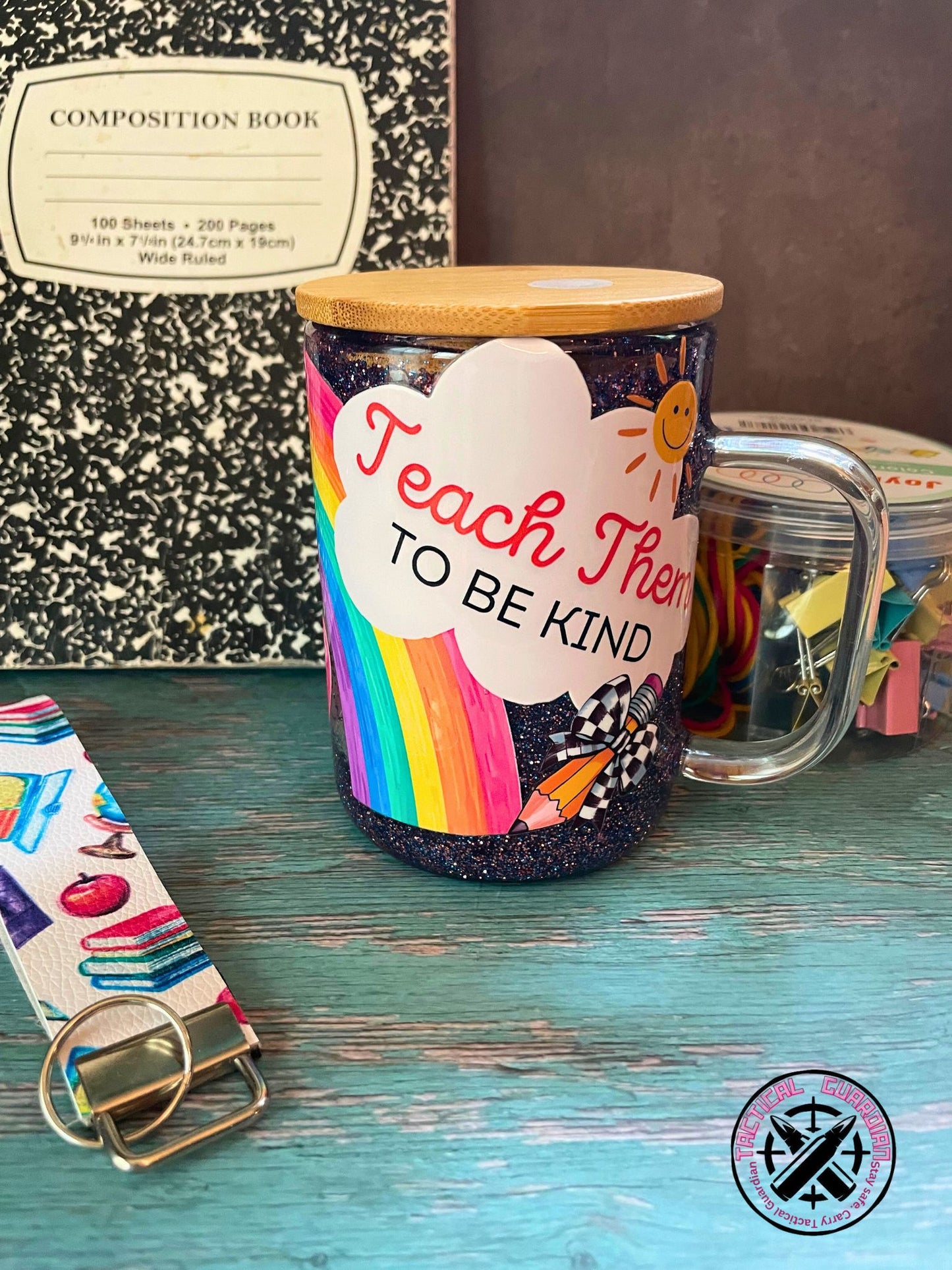 Handmade Teach Them To Be Kind Snowglobe Tumbler