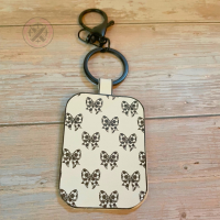 Faux Leather Sports Mom Keychain