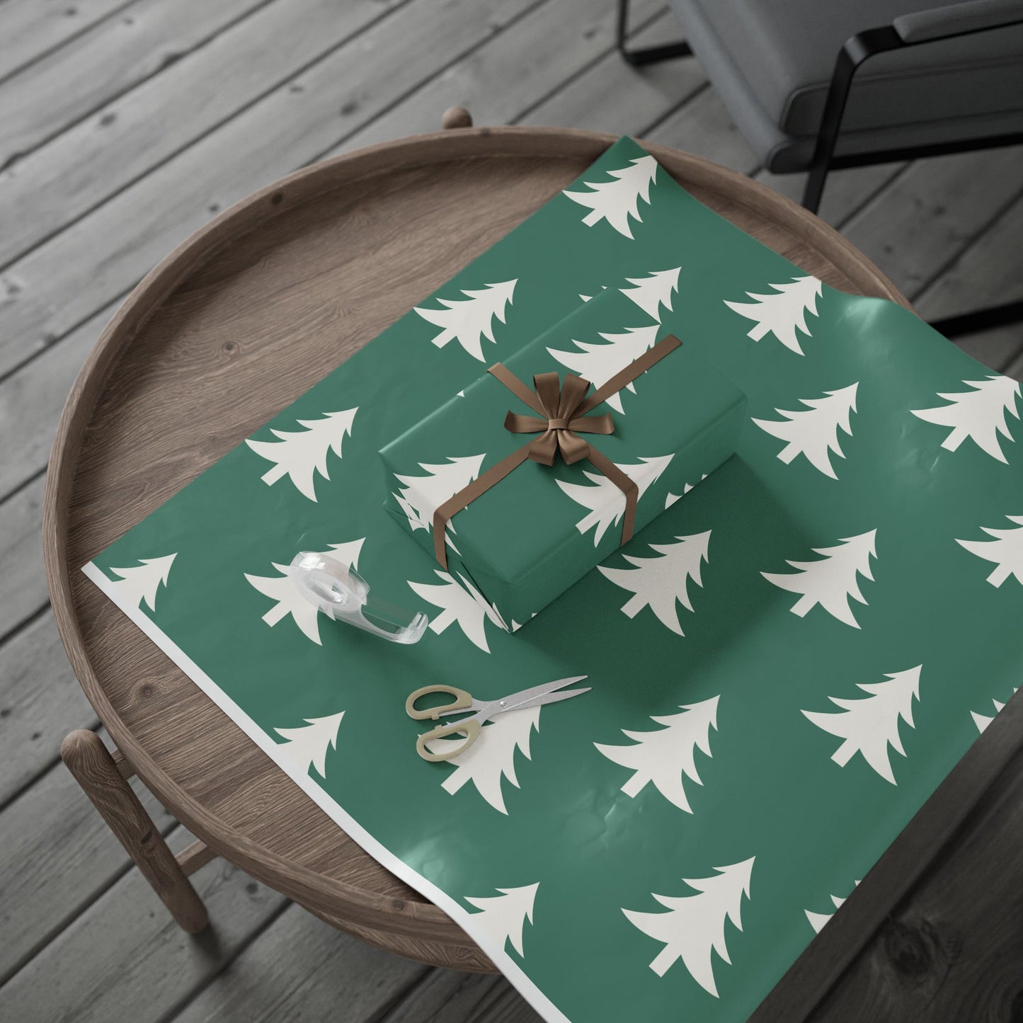 Green Christmas Tree Wrapping Paper – Holiday Gift Wrap Roll