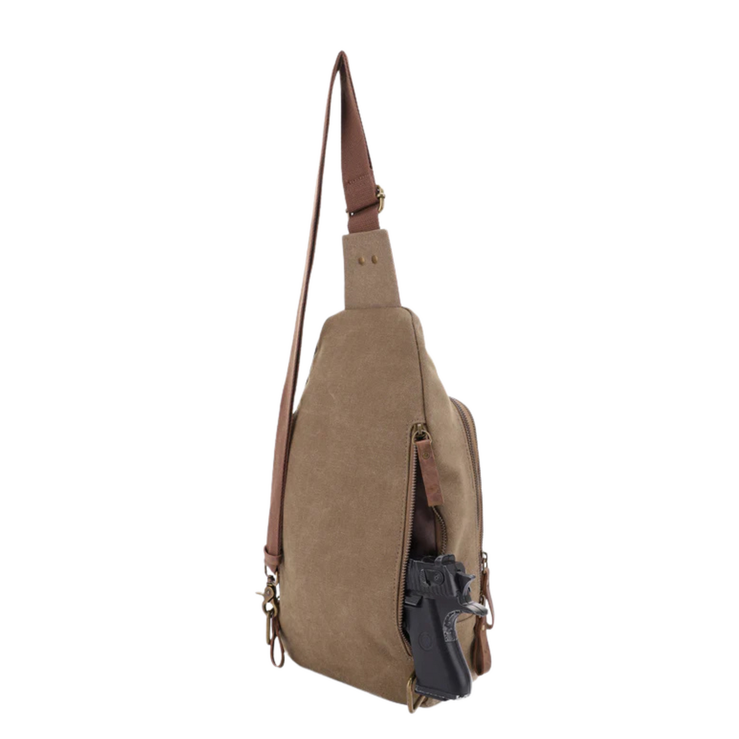 Jessie & James Glacier Unisex Canvas Sling Shoulder Concealed Backpack