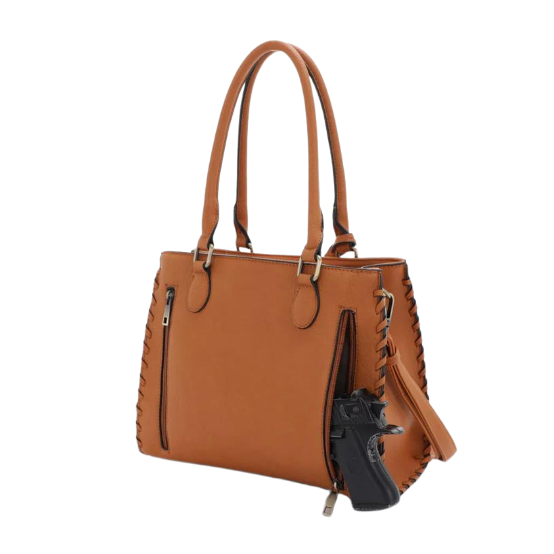 Jessie & James Lioness Concealed Carry Satchel Bag With Tassel - Tactical Guardian