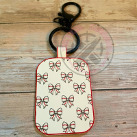 Faux Leather Sports Mom Keychain