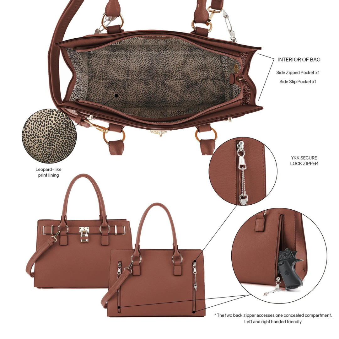 Jessie & James DINA CONCEALED CARRY LOCK AND KEY SATCHEL - Tactical Guardian