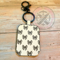 Faux Leather Sports Mom Keychain