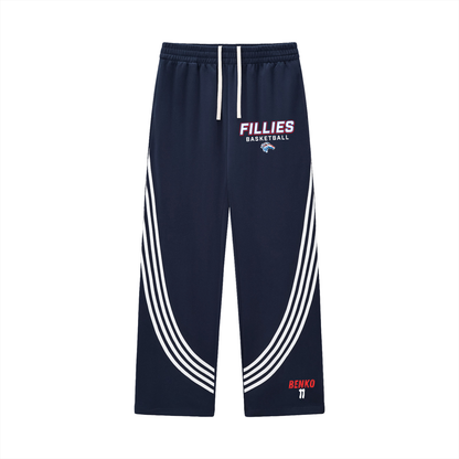 Curved Stripe Straight Sweatpants