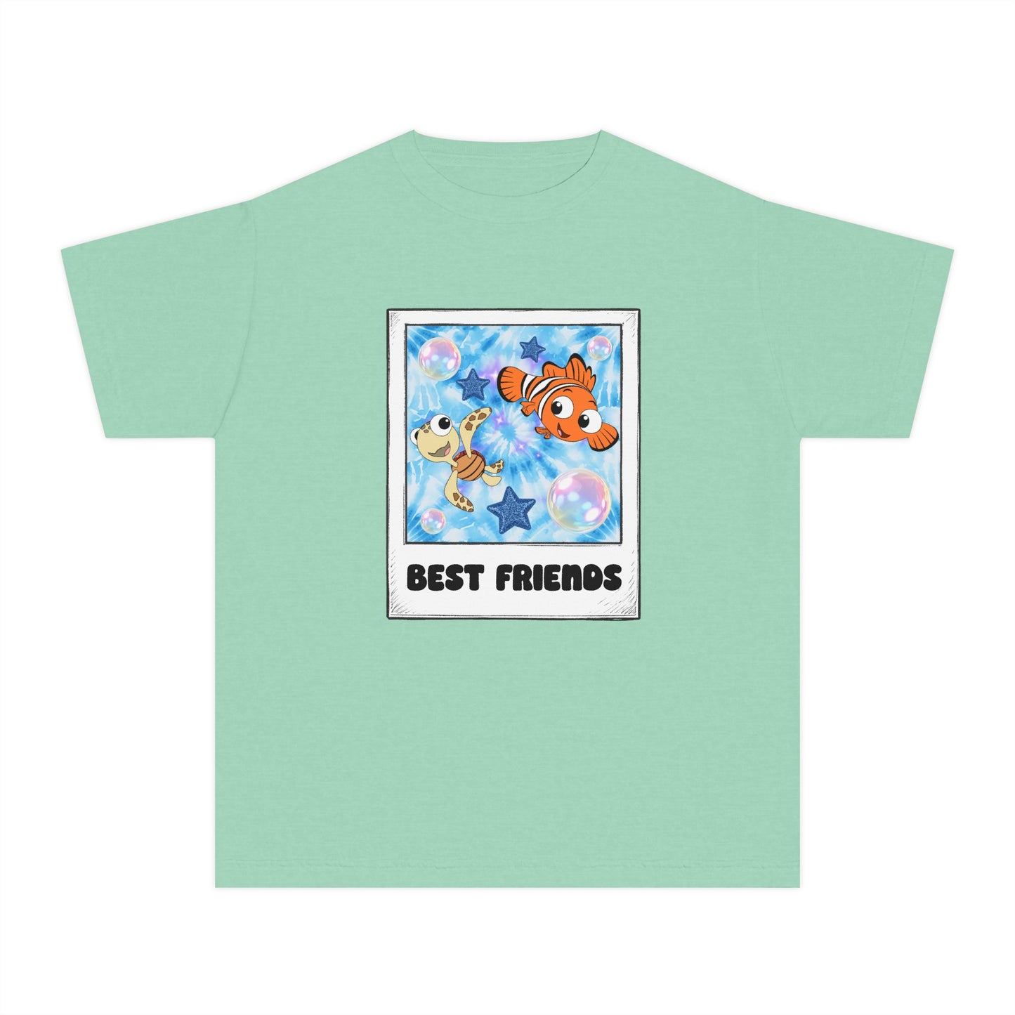 Youth Tee — 'Best Friends' Playful Fish Polaroid Graphic