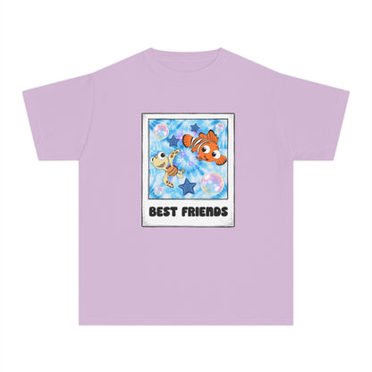 Youth Tee — 'Best Friends' Playful Fish Polaroid Graphic