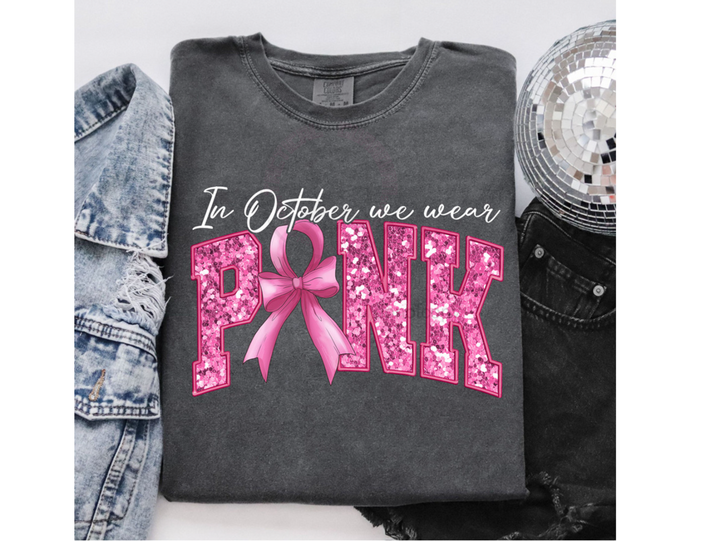 In October Pink Glitter