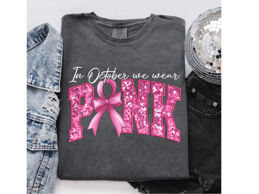 In October Pink Glitter