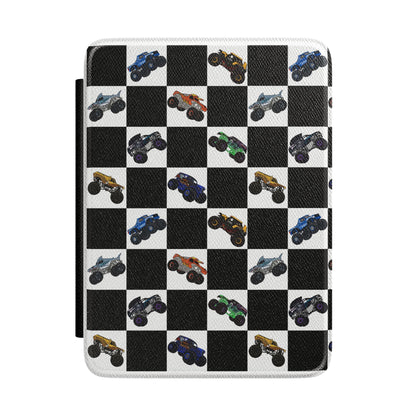 Kindle Case — Checkered Monster Truck Pattern Protective Cover