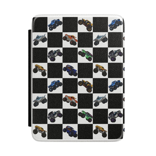 Kindle Case — Checkered Monster Truck Pattern Protective Cover