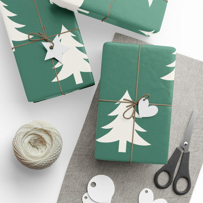Green Christmas Tree Wrapping Paper – Holiday Gift Wrap Roll