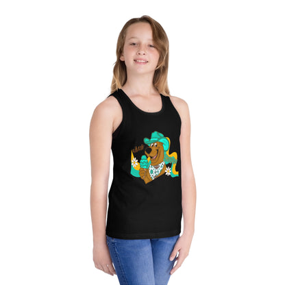 Kids Tank Top — Retro Cowboy Bear with Ice Cream