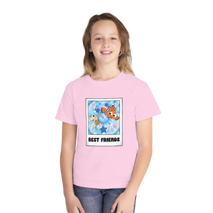 Youth Tee — 'Best Friends' Playful Fish Polaroid Graphic