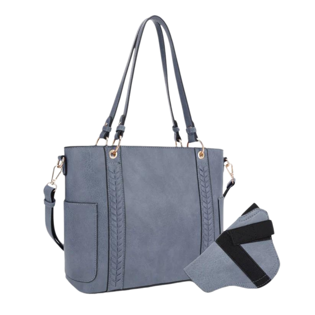 Jessie James Handbags  Austin Whipstitching Concealed Carry Lock and Key Tote - Tactical Guardian