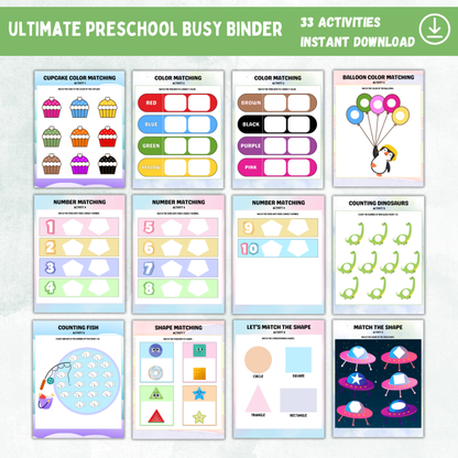 Printable Preschool Busy Binder - Digital Download - Tactical Guardian