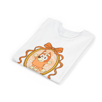 Youth Tee — Cute Orange Dog Portrait with Bow (Kids' Animal Shirt)