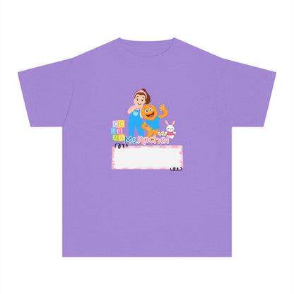 Youth Name-Label T-Shirt - Cute Preschool Daycare Shirt with Blocks & Bunny