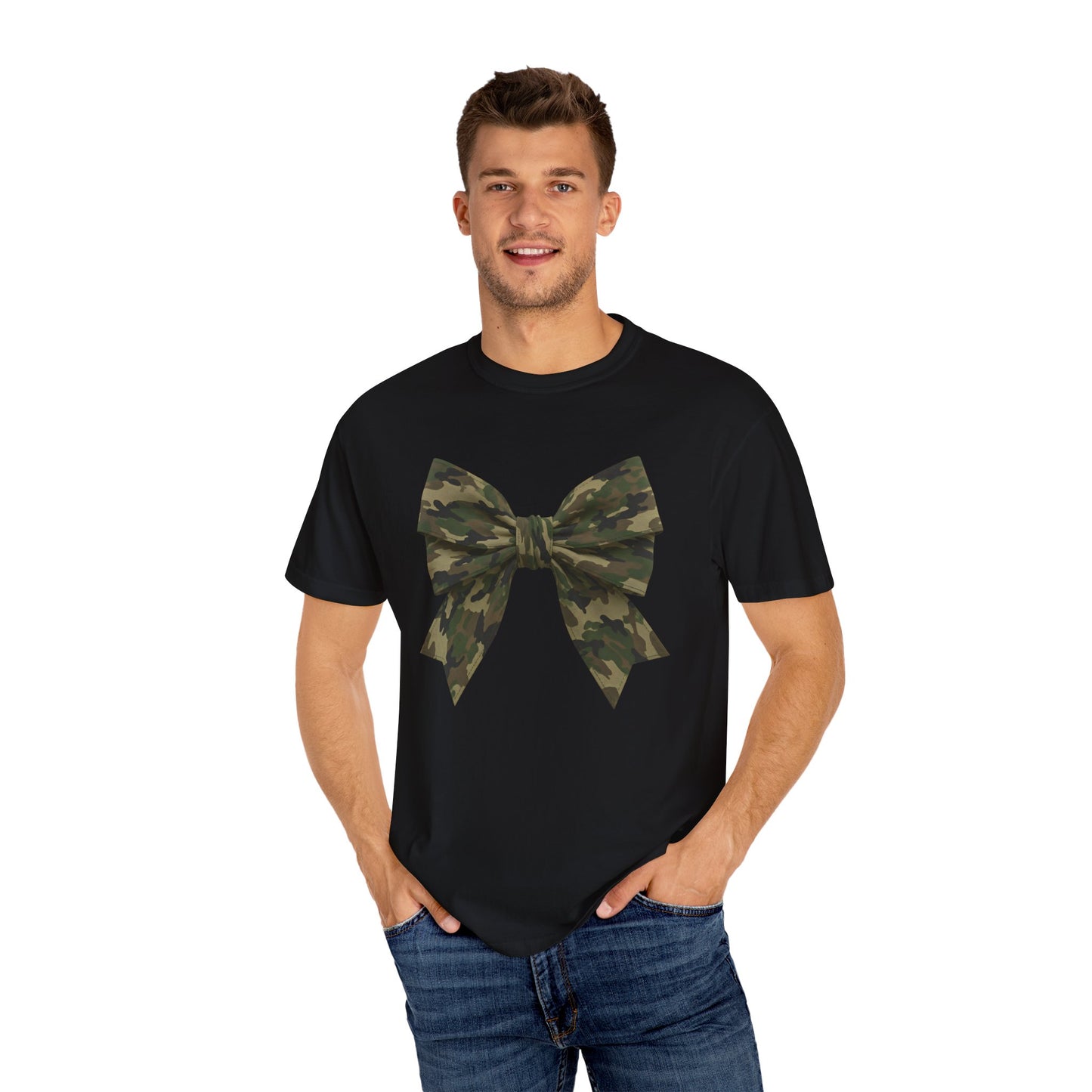 Camo Bow T-Shirt — Military Camouflage Graphic Tee