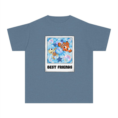 Youth Tee — 'Best Friends' Playful Fish Polaroid Graphic
