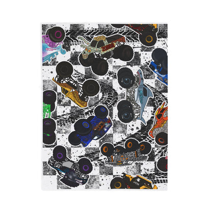 Plush Blanket — Retro Race Car Velveteen Throw