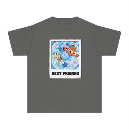 Youth Tee — 'Best Friends' Playful Fish Polaroid Graphic
