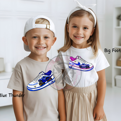 MJ Sneaker Graphic Kids T-Shirts | All Trucks Available