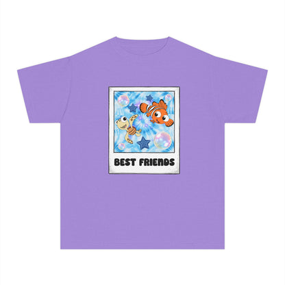 Youth Tee — 'Best Friends' Playful Fish Polaroid Graphic