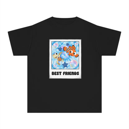 Youth Tee — 'Best Friends' Playful Fish Polaroid Graphic