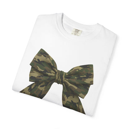 Camo Bow T-Shirt — Military Camouflage Graphic Tee