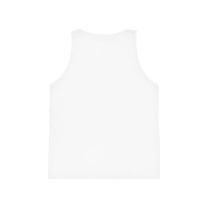 Kids Summer Beach Tank Top — Pink Crab, Surfboard & Sand Pail Graphic