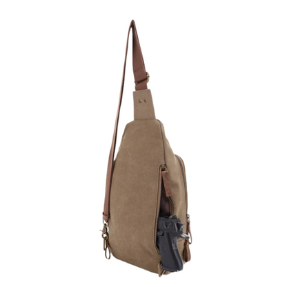 Jessie & James Glacier Unisex Canvas Sling Shoulder Concealed Backpack - Tactical Guardian