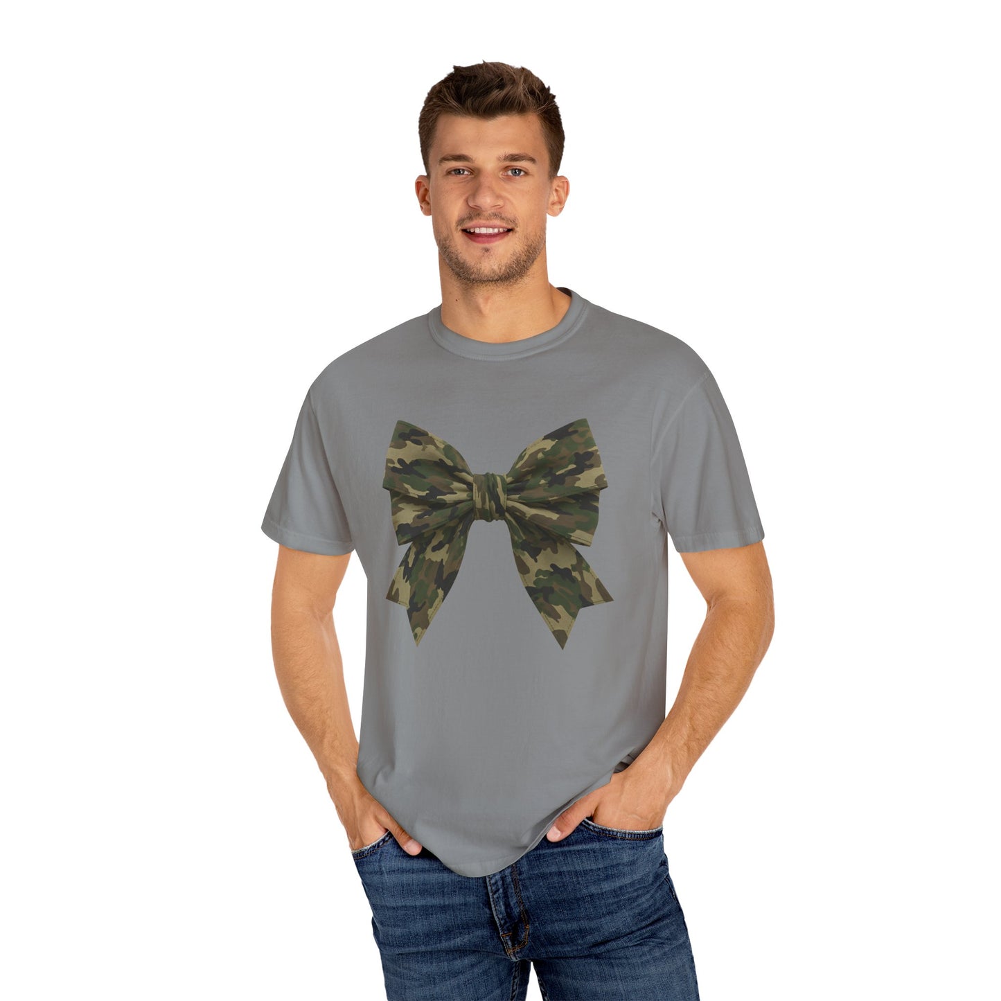 Camo Bow T-Shirt — Military Camouflage Graphic Tee