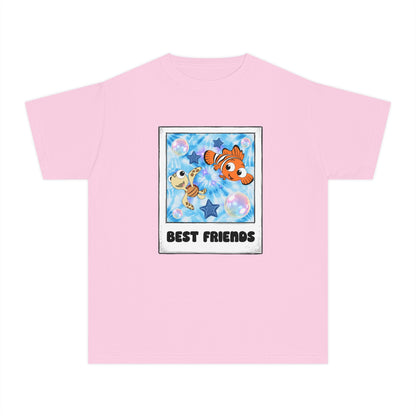 Youth Tee — 'Best Friends' Playful Fish Polaroid Graphic