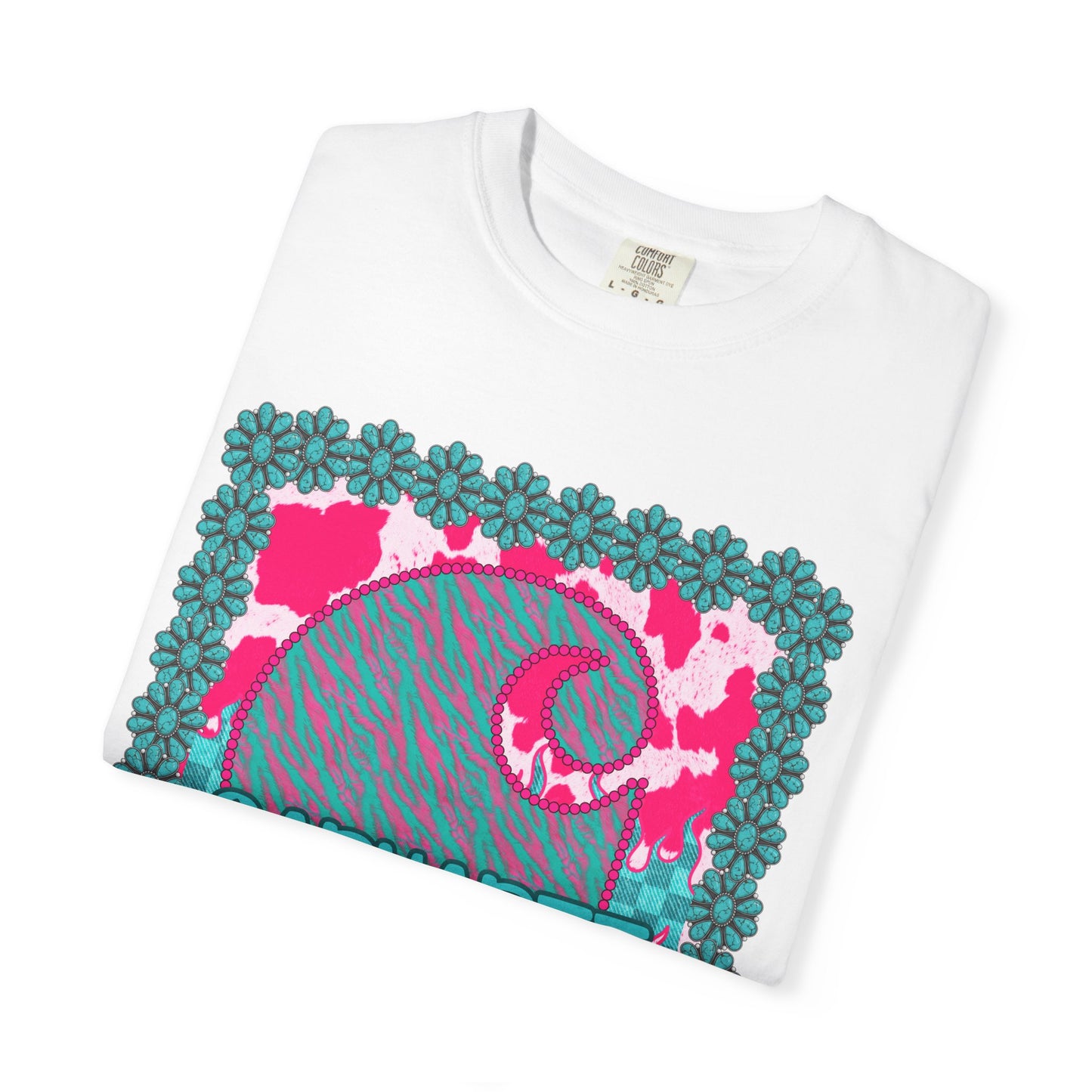 Wave Logo T-Shirt — Retro Teal & Pink Graphic Tee