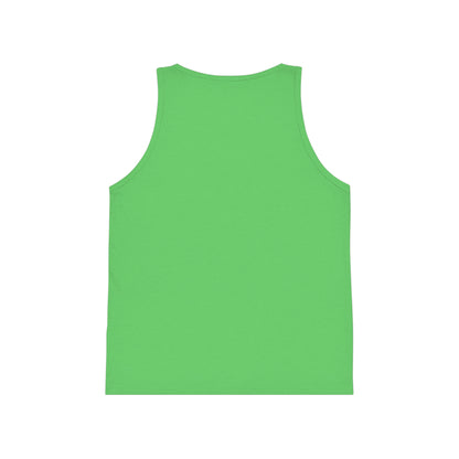 Kids Summer Beach Tank Top — Pink Crab, Surfboard & Sand Pail Graphic