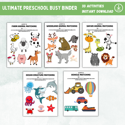 Printable Preschool Busy Binder - Digital Download - Tactical Guardian
