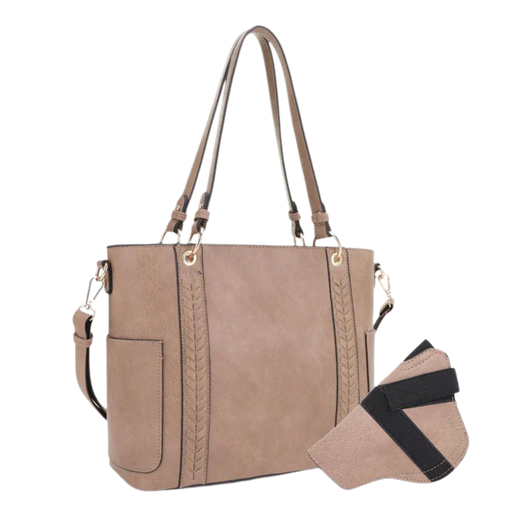 Jessie James Handbags  Austin Whipstitching Concealed Carry Lock and Key Tote - Tactical Guardian