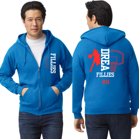 Fillies Basketball Zip Hoodie