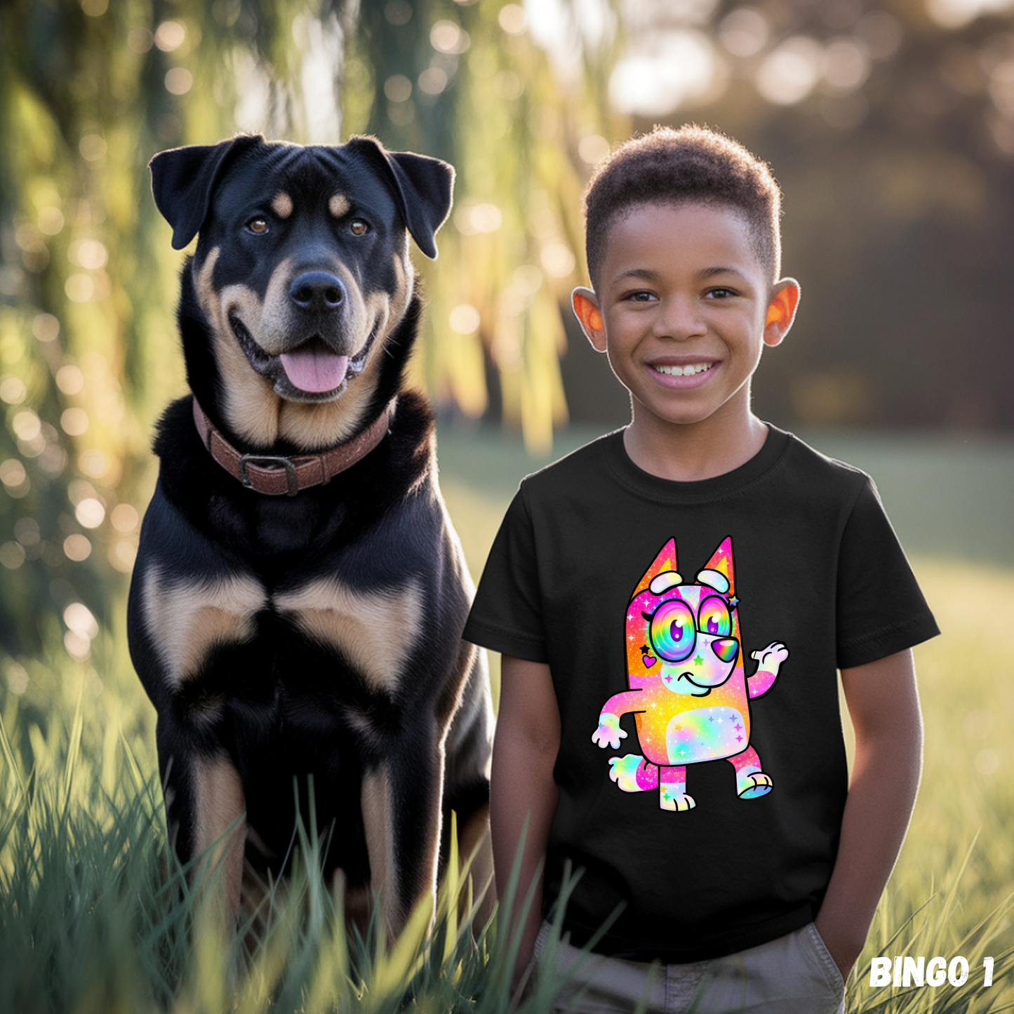 Kids Blue Dog T-Shirt
