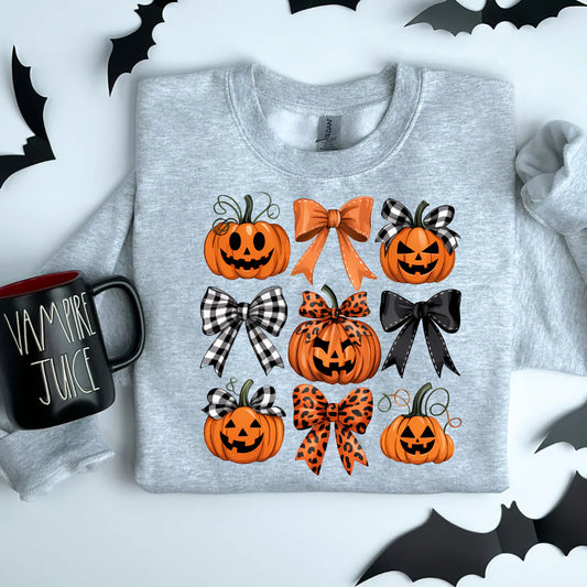 Checkered Pumpkin Bows