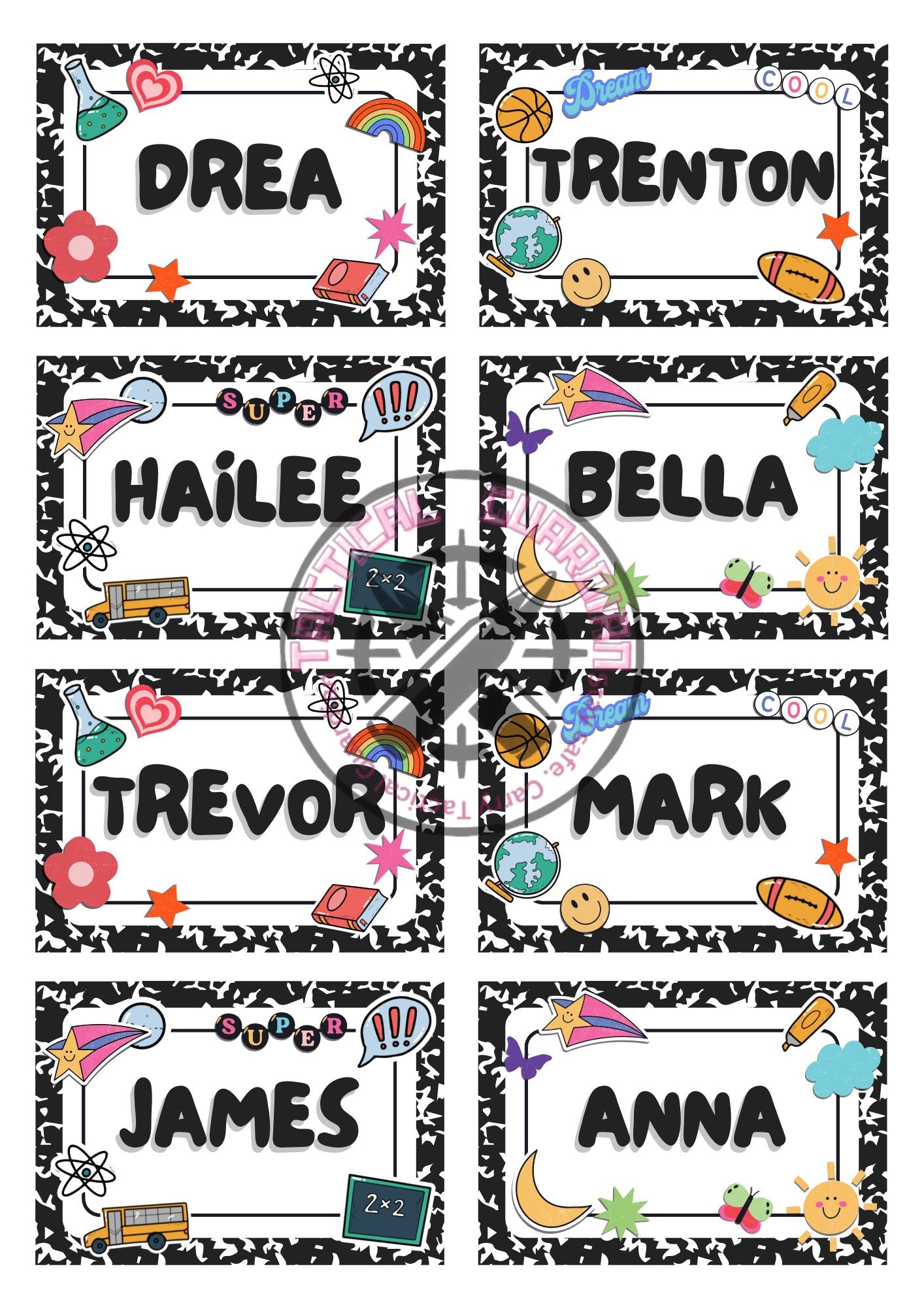 Student Name Label